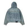 OVERSIZE DENIM HOODIE TRACKER JACKET BLU