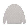 SQUARE STRUCTURE ARTWORK KNIT LIGHT GRAY