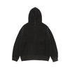 SOLID KNIT HOODIE ZIP UP BLACK