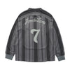 STRIPE FOOTBALL JERSEY LONG SLEEVE T-SHIRT BLACK