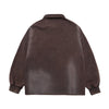 WASHING EMBO RUGBY SWEATSHIRT BROWN