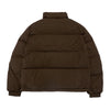 BASIC LOGO OVERSIZE CORDUROY SHORT DUCK DOWN JACKET BROWN