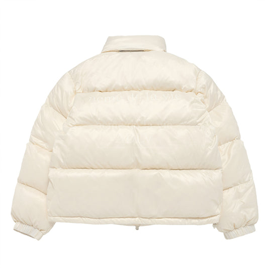 BASIC LOGO OVERSIZE SHORT DUCK DOWN JACKET IVORY
