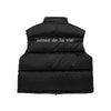 BASIC LOGO OVERSIZE SHORT DUCK DOWN VEST BLACK