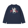 CARTOON CHINCHILLA LONG SLEEVE T-SHIRT DARK NAVY