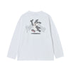 CARTOON CHINCHILLA LONG SLEEVE T-SHIRT WHITE