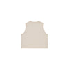 BASIC LOGO WOMAN CROP SLEEVELESS CREAM