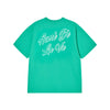 OUTLINE SCRIPT LOGO SHORT SLEEVE T-SHIRT PASTEL GREEN