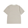 STRIPE LOGO PRINT SHORT SLEEVE T-SHIRT BEIGE