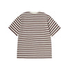 STRIPE LOGO PRINT SHORT SLEEVE T-SHIRT DARK BROWN