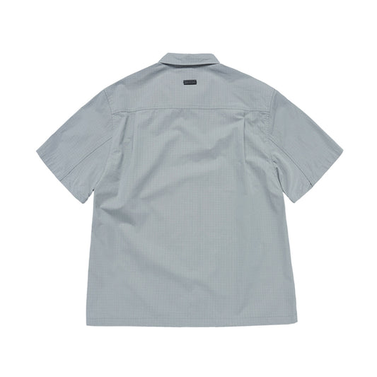 OVERSIZE RIPSTOP SHORT SLEEVE SHIRTS LIGHT GREY