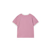 KIDS SNAKE INITIAL RINGER SHORT SLEEVE T-SHIRT LIGHT PINK