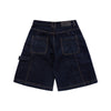 ZIPPER DETAIL DENIM SHORT PANTS DARK BLUE