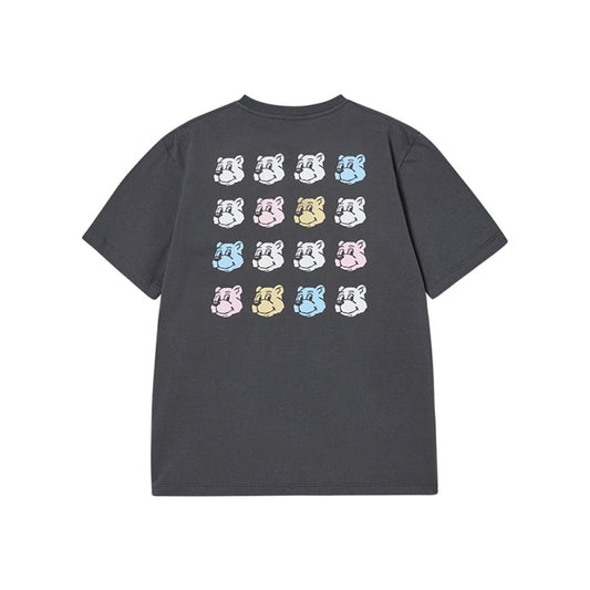 AC BEAR FACE SHORT SLEEVE T-SHIRT CHARCOAL