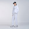 OUTLINE PRINTING LOGO TRAINING PANTS WHITE