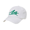 SCRIPT LOGO CHAIN EMBROIDERY WASHING BALL CAP WHITE