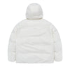 BASIC LOGO NON QUILTING HOODED DUCK DOWN PARKA CREAM