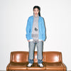 FATIGUE COLOR BLOCK DENIM PANTS BLUE