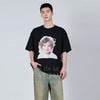 BABY FACE WAVE HAIR SHORT SLEEVE T-SHIRT BLACK