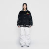 [acmé de la vie X HOSHI]  PIXEL BEAR ARTWORK VARSITY JACKET BLACK