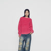 [acmé de la vie X HOSHI] SPRAY WASHING OVERSIZE KNIT PINK
