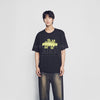 SPRAY OVERLAY LOGO SHORT SLEEVE T-SHIRT BLACK