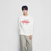 SPRAY OVERLAY LOGO SWEATSHIRT - WHITE