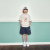 KIDS BLOCK BEAR SHORT SLEEVE T-SHIRT-BEIGE