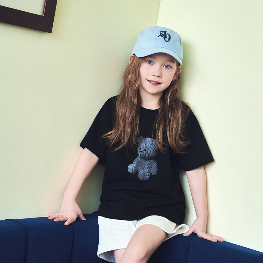 KIDS BLOCK BEAR SHORT SLEEVE T-SHIRT-BLACK – ADLV Australia
