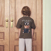 KIDS RABBIT BEAR DOLL LOGO SHORT SLEEVE T-SHIRT-COCOA