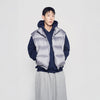 BASIC LOGO OVERSIZE SHORT DUCK DOWN VEST GREY
