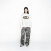 FABRIC APPLIQUE SWEATSHIRT CREAM
