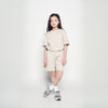 KIDS BLADE LOGO SHORT PANTS DARK BEIGE
