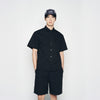 OVERSIZE RIPSTOP SHORT SLEEVE SHIRTS BLACK