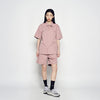 OVERSIZE RIPSTOP SHORT SLEEVE SHIRTS DARK PINK