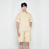 OVERSIZE RIPSTOP SHORT SLEEVE SHIRTS MUSTARD