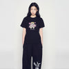 WOMAN AC BEAR HEART SHORT SLEEVE T-SHIRT BLACK