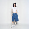 POINT LOGO POCKET DENIM SHORT PANTS BLUE