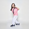 KIDS MIX TYPE GRAPHICS SHORT SLEEVE T-SHIRT LIGHT PINK