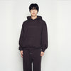 DOUBLE LINE HOODIE DARK BROWN