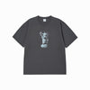AC BEAR STATUE OF LIBERTY SHORT SLEEVE T-SHIRT CHARCOAL