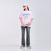 A LOGO EMBLEM EMBROIDERY KNIT GLOVES PINK