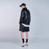 ADLV GLOSSY WOVEN SET UP SHORT PANTS BLACK