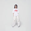 SPRAY OVERLAY LOGO SHORT SLEEVE T-SHIRT WHITE