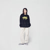 SPRAY OVERLAY LOGO SWEATSHIRT - BLACK