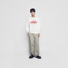 SPRAY OVERLAY LOGO SWEATSHIRT - WHITE