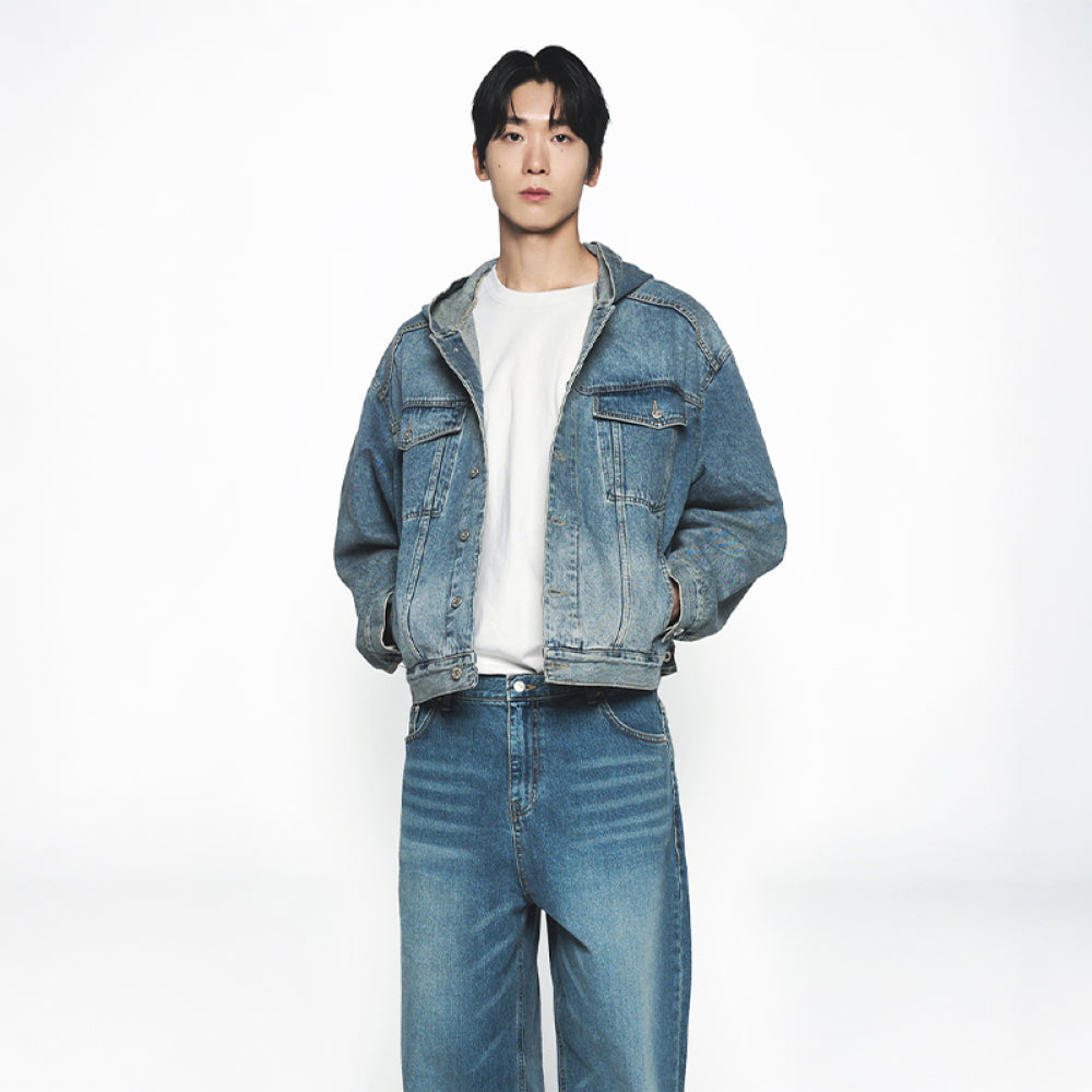 OVERSIZE DENIM HOODIE TRACKER JACKET BLU – ADLV Australia