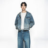 OVERSIZE DENIM HOODIE TRACKER JACKET BLU