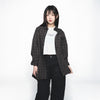 EMBO LOGO OVERSIZE CHECK SHIRTS BLACK