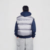BASIC LOGO OVERSIZE SHORT DUCK DOWN VEST GREY